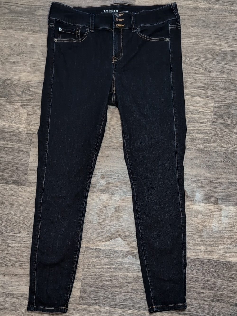 torrid Dark Wash Blue Skinny Jeans with High-Rise Waist